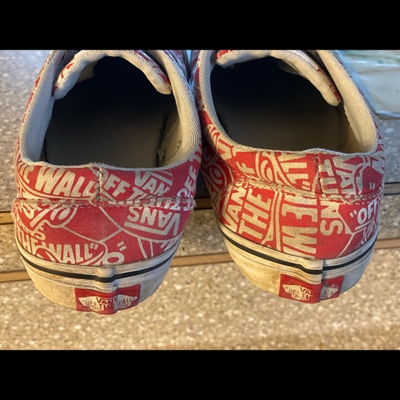 Big Kids 4.5 Vans - red & white vans - Picture 4 of 4